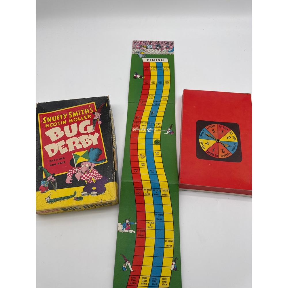 1957 JAYMAR SPECIALTY CO. SNUFFY'S SMITH'S HOOTIN‎ HOLLER BUG DERBY GAME
